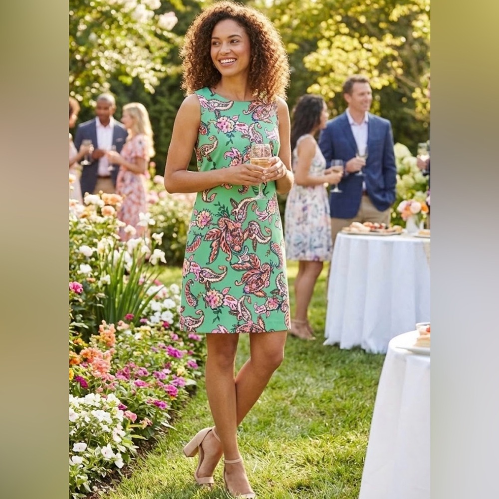 Roz & Ali Green Paisley Midi Dress